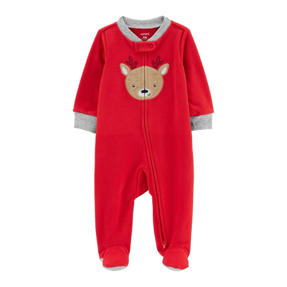 Red Reindeer Fleece Pajamas by Carter's